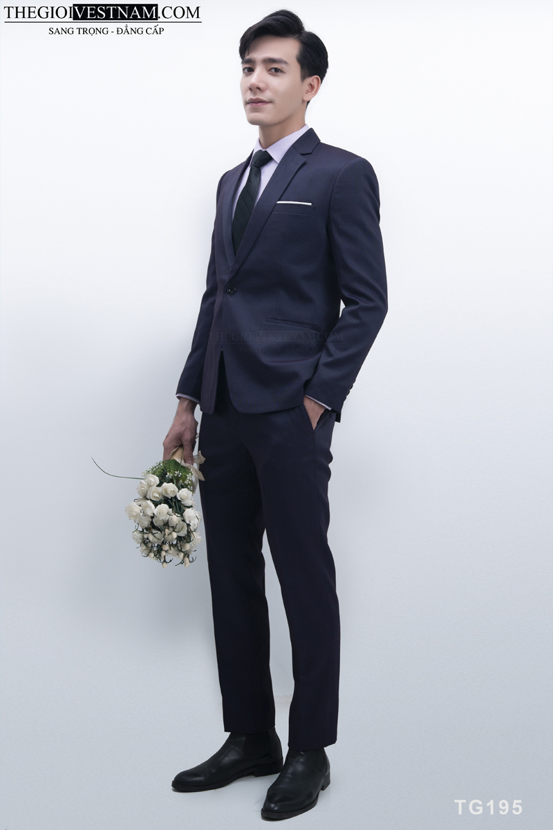 Áo vest nam dáng 1 cúc thanh lịch